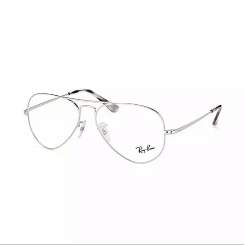 Ray-Ban Aviator Glasses RX6489 2501 Silver 58mm